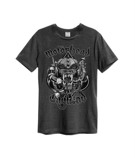 Motorhead Snaggletooth Amplified Vintage Charcoal Grey Medium T Shirt