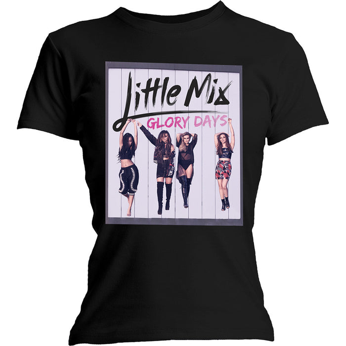 LITTLE MIX Glory Days LADIES Black Size LARGE Fitted T SHIRT NEW Official
